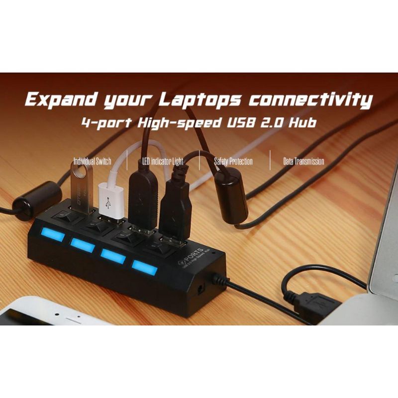 (4 in 1 )Usb Hub Saklar 4 Port Output on/off 4in1 High Speed Usb Hub 4 in 1