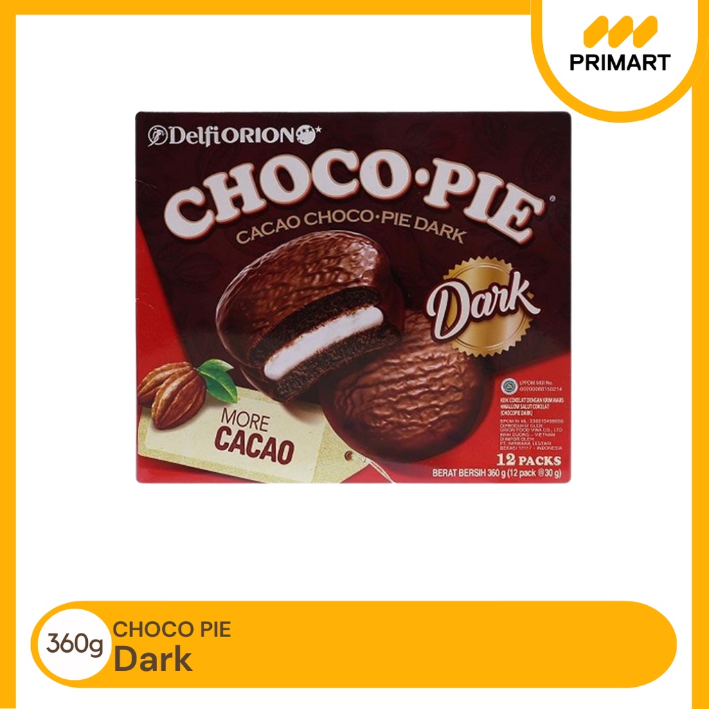 Jual Delfi Orion Choco Pie 12P Dark 360 gr Shopee Indonesia