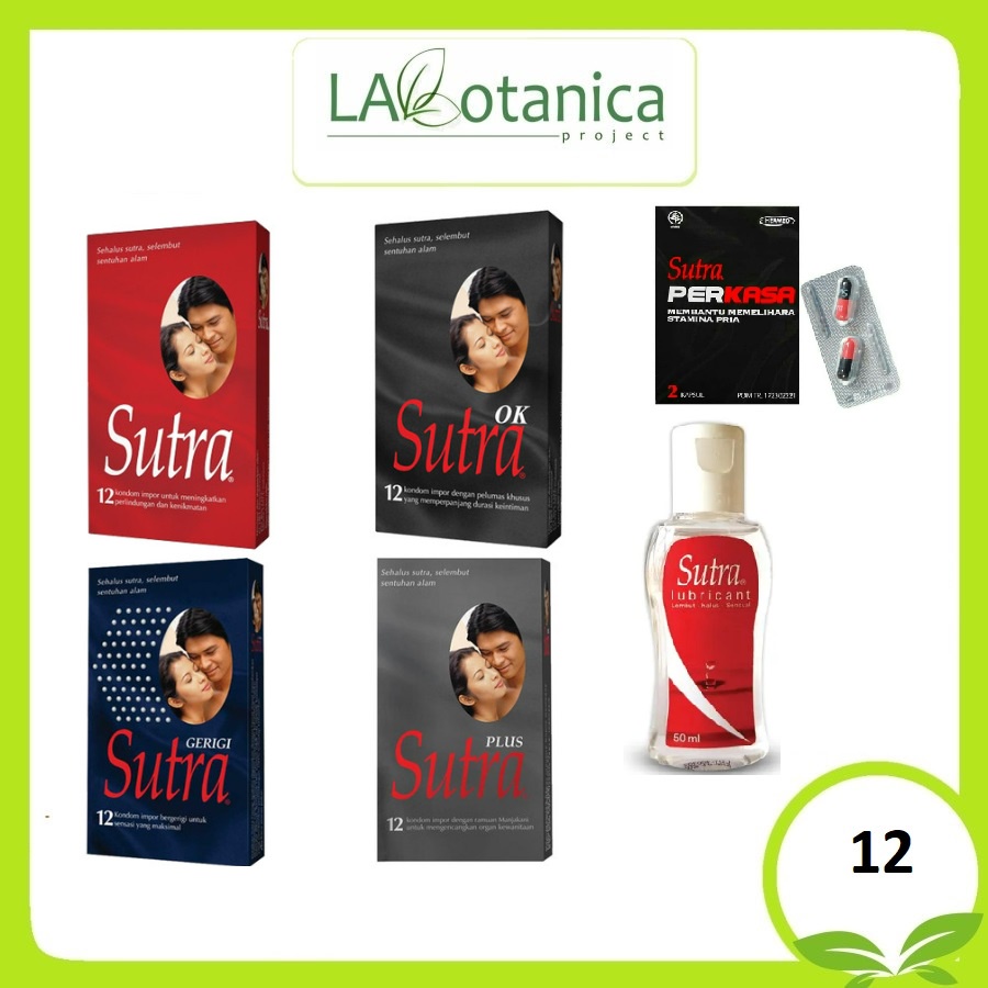 KONDOM SUTRA LUBRICANT PERKASA PELUMAS MERAH OK PLUS GERIGI ISI 12 PCS 50 ML TAHAN LAMA