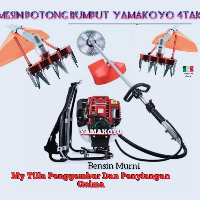 Mesin Potong Rumput 4TAK Yamakoyo Pisau Penggembur dan Penyiang Gulma barang laris