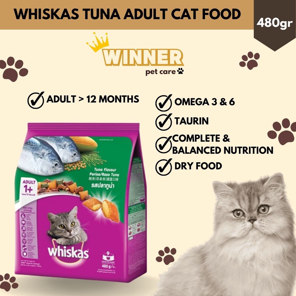 Whiskas Tuna Adult Cat Food Freshpack 480gr