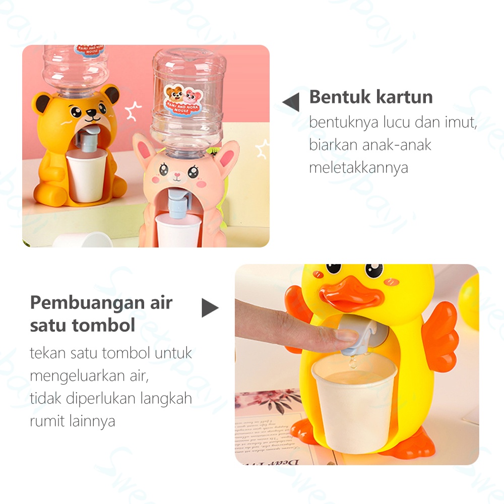 Sweetybayi Mainan anak dispenser Mini water dispenser bebek Mainan Mesin Air Minum