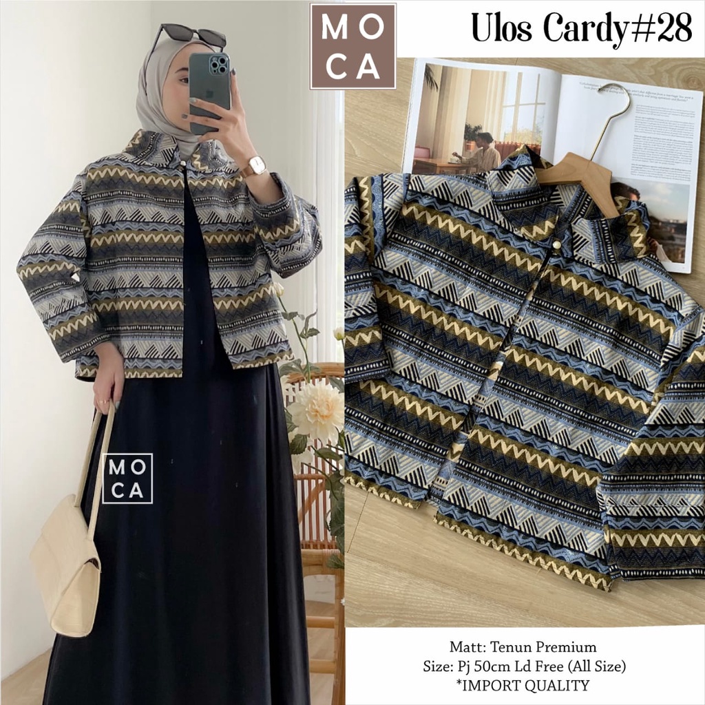 Cardy Remaja Dewasa COD Ulos Cardigan Wanita by Moca Kasual OOTD LD FreeSize PJ 50 Tenun Premium San