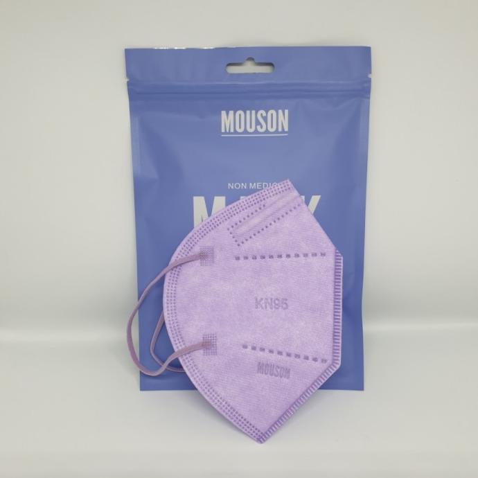 Masker KN95 Ungu Muda - Mouson Earloop 5 Ply Murah t-atsepatuku Ayo Beli