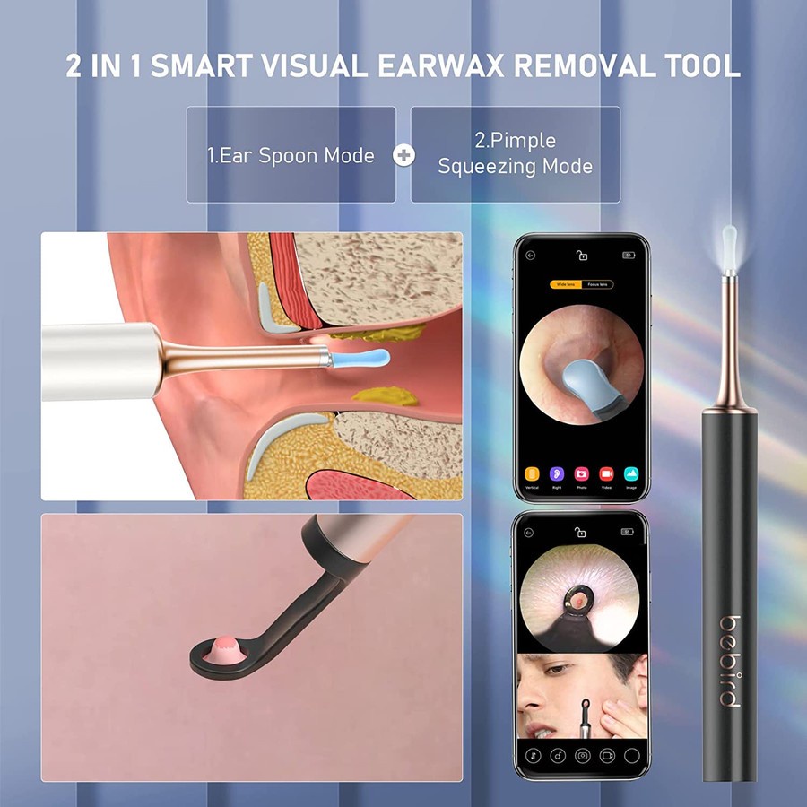 BEBIRD T15 Ear Cleaning WIFI Visual Earpick Korek Kuping Garansi