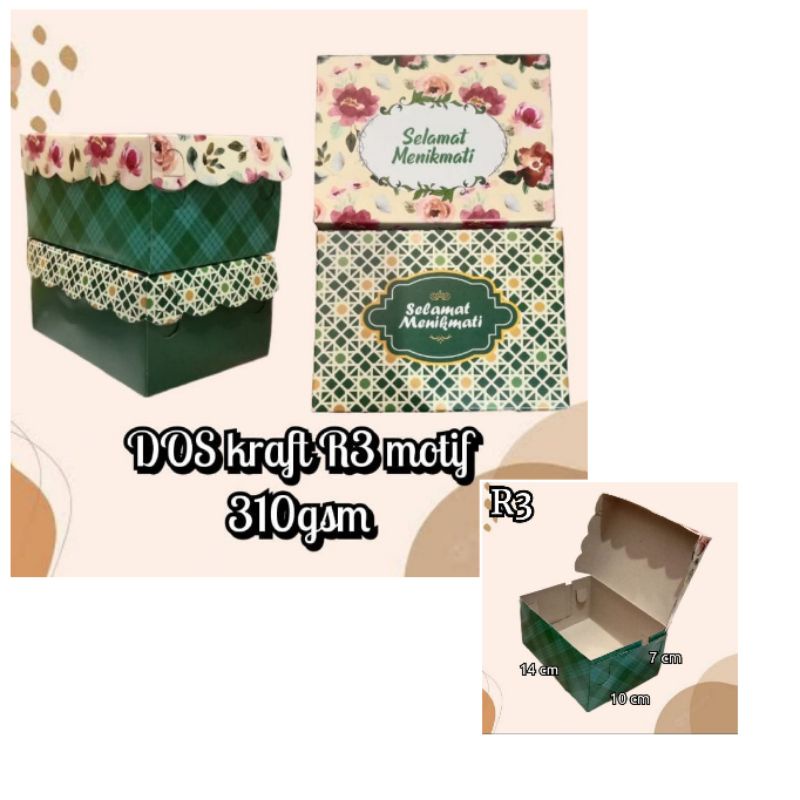 

Dus kue motif R3 kotak kue jajan