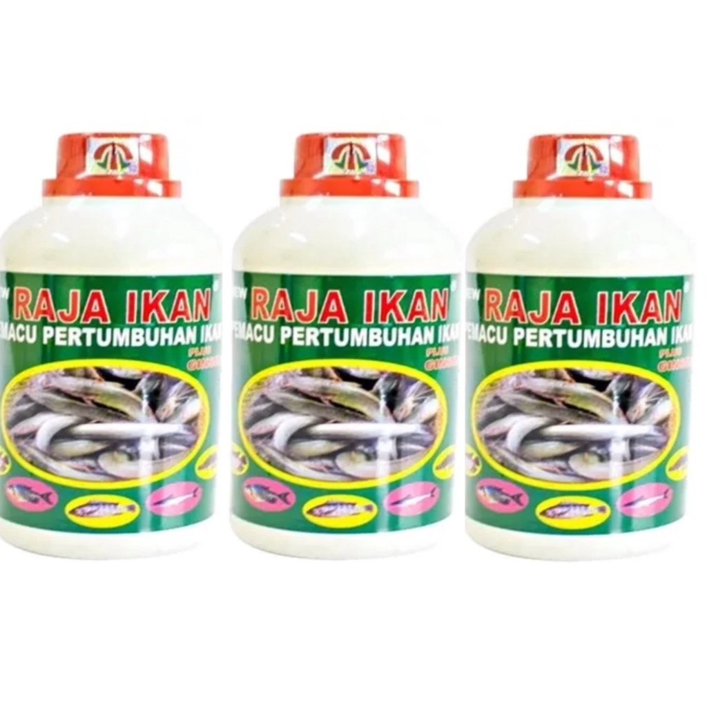 Raja Ikan 250 ml Vitamin Pertumbuhan Obat Ikan Mas Nila Patin Lele dll