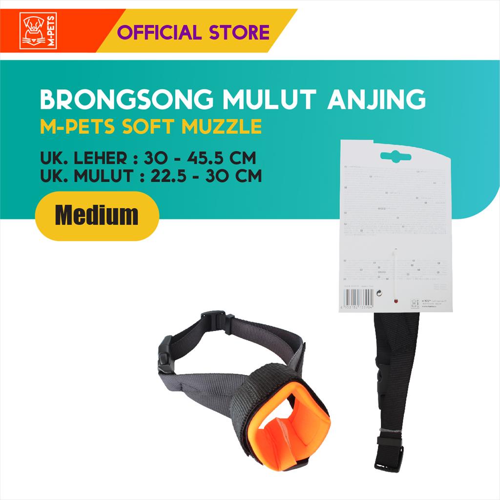 M-Pets Soft Muzzle Size Medium / Brongsong Mulut Anjing