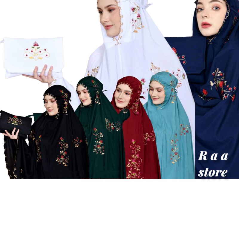 mukena bordir timbul premium