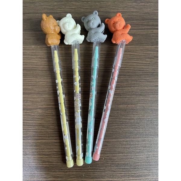 

pensil susun kepala beruang bear warna satuan