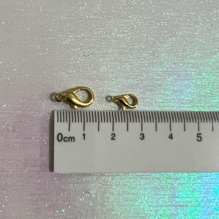 Pengait Tali Kait Udang Gold Emas 14x7mm 1pcs Kokot Kalung Gelang Resin Gantungan Kunci Ganci Logam 