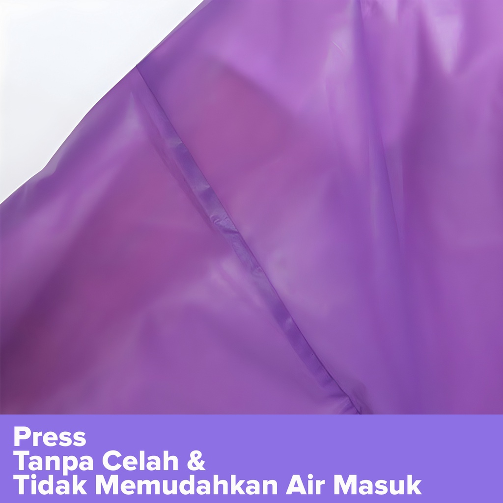 Jas Hujan Dewasa Wanita Polos Korea Fashionable Bahan EVA Lembut Waterproof -80816