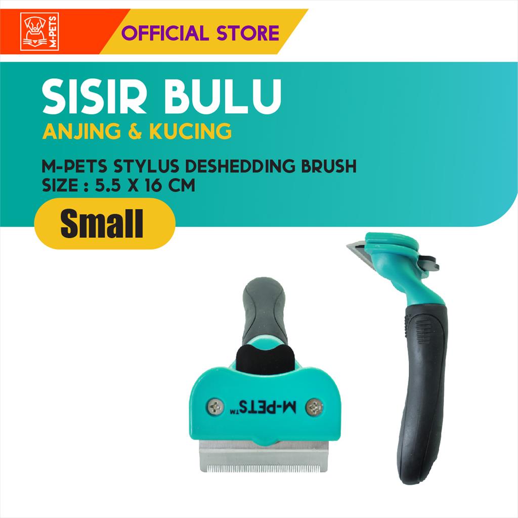 M-Pets Stylus Deshedding Brush Small / Sisir Bulu Anjing Kucing