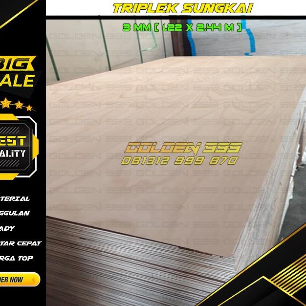 Triplek 3mm sungkai pelikan / /  - Sungkai pelikan