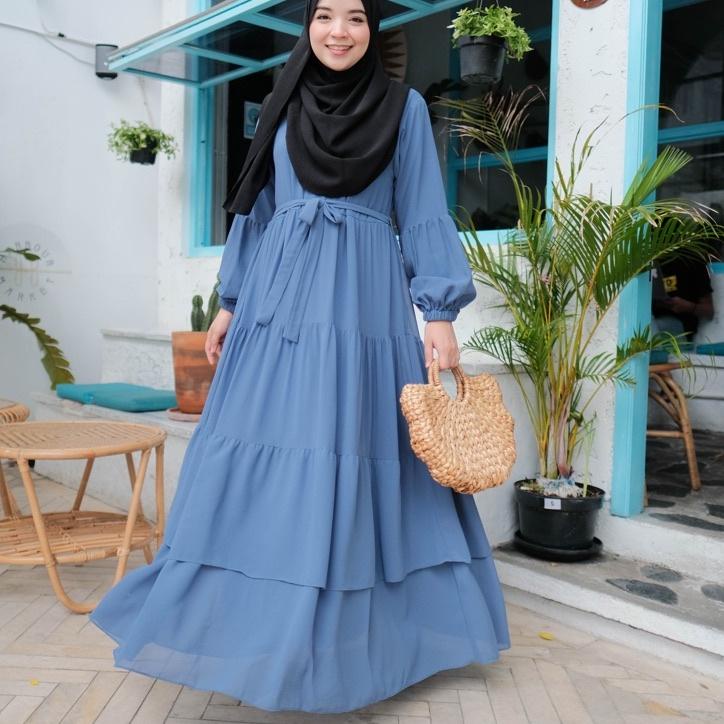 Bagus Banget - AMARA DRESS / gamis ceruty / gamis tiga tingkat/ gamis rempel / gamis baby doll /gami