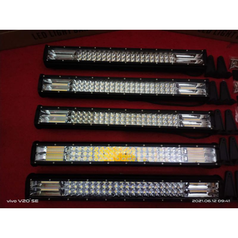 Lampu LED BAR light bar 60 cm cahaya putih kuning 5 mode combo ofroad jeep