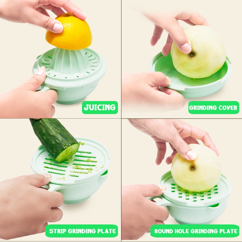 10pcs Baby Food Maker Grinding Bowl Alat Pembuat Makanan Bayi Anak