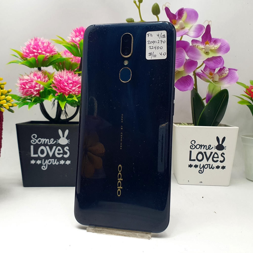Jual Oppo F11 4/128GB Hijau Bekas second Original Eks Grs Resmi