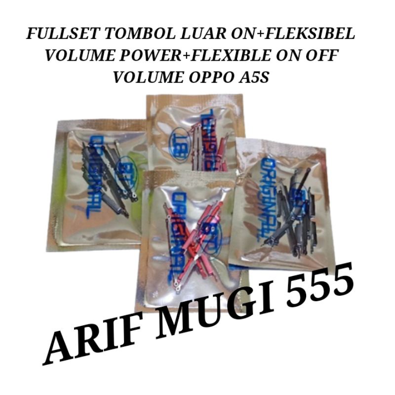 FLEXIBLE ON OFF+FLEKSIBEL VOLUME POWER+TOMBOL LUAR ON OFF VOLUME POWER OPPO A5S FULLSET ORIGINAL