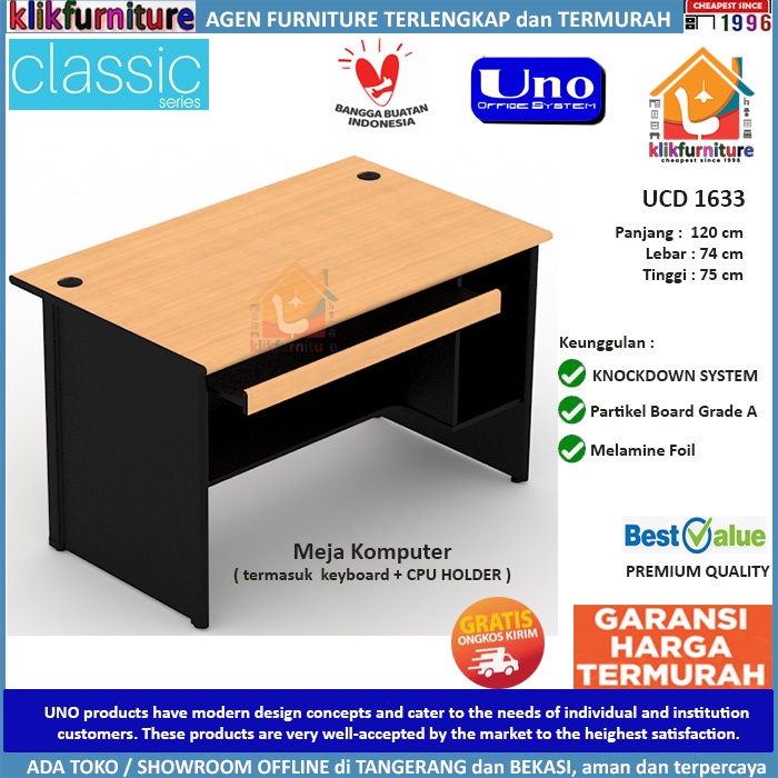 UNO UCD 1633 Meja Komputer Computer Desk 120cm