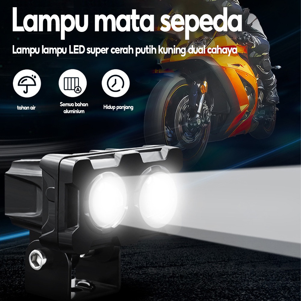 Lampu Sorot super Laser LED 2 mata tembak SQL polos terang mata 2