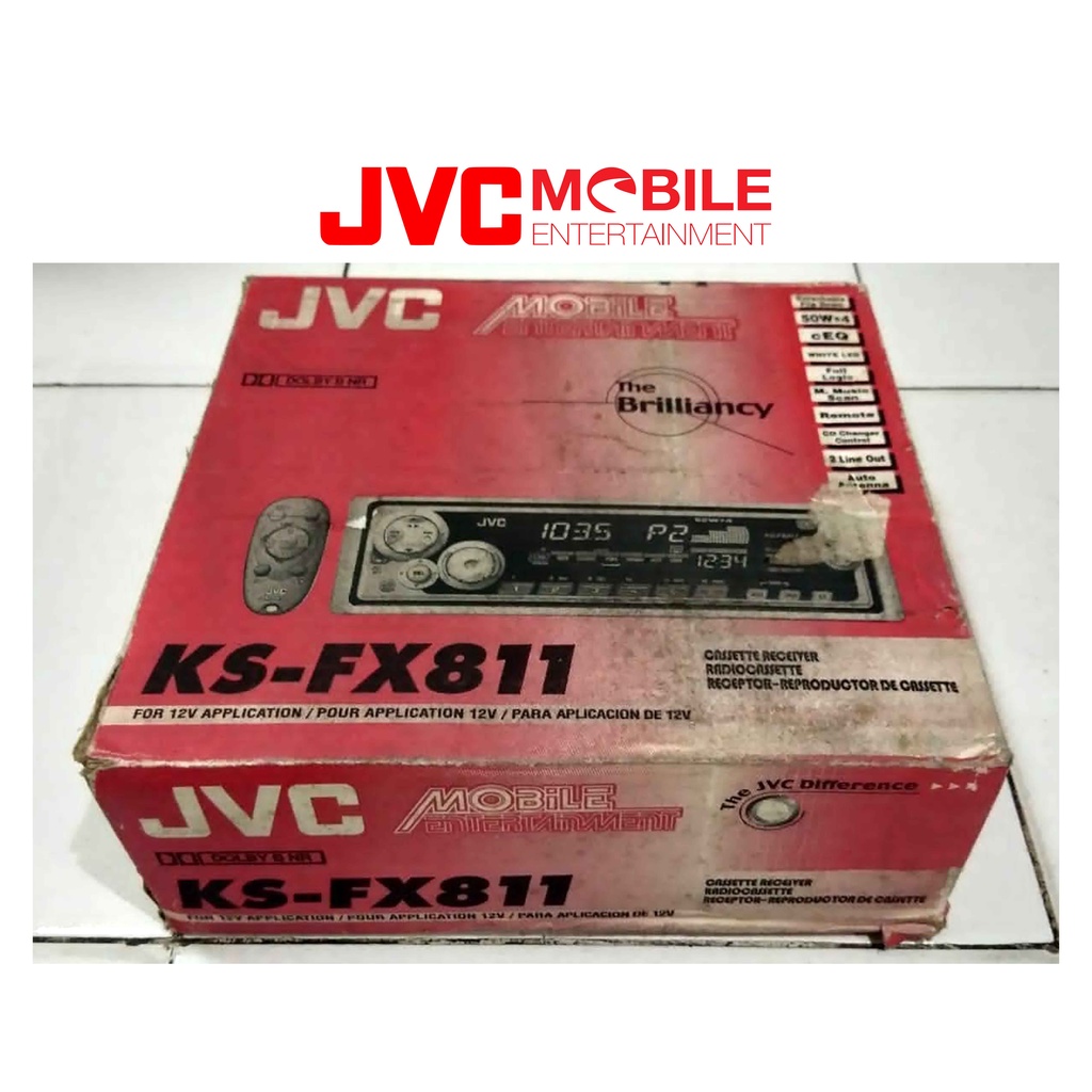 JVC KS-FX811 Headunit Single Din Kaset Cassette Player 2 x RCA Audio RGB Output
