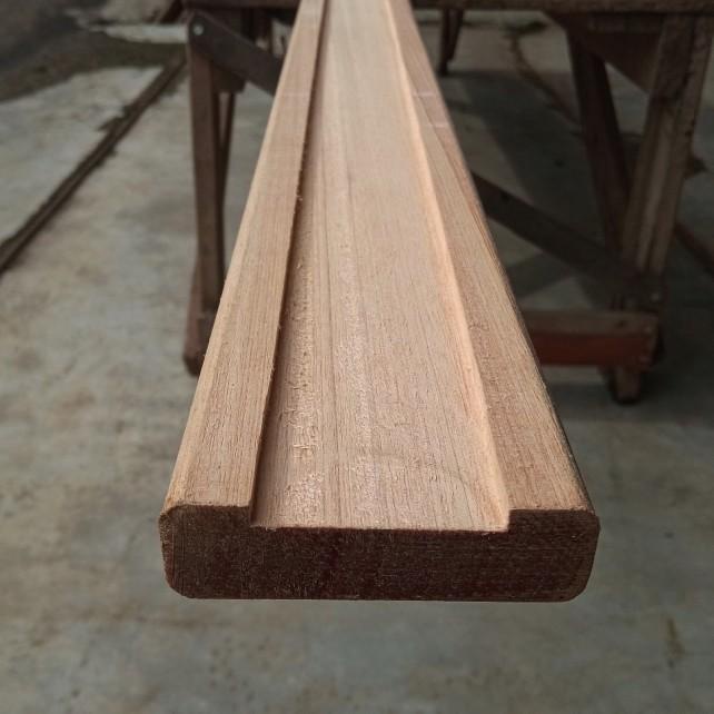 Pagangan Railing Tangga Pagar Hand Rail Kayu Reling Gepeng - kayu merbau