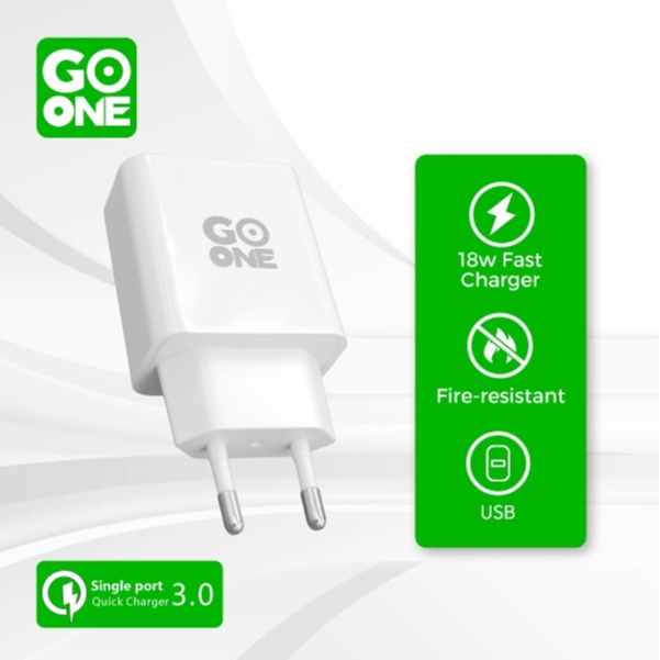 GOONE Kepala Charger Fast Charging 10W/18W/20W Single Dual Port USB Safe Quick 3.0/Type-c Fast Charger