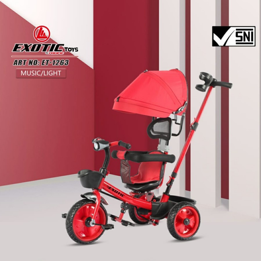 SEPEDA RODA 3 ANAK TRICYCLE/ EXOTIC ET 1263/ KURSI PUTAR// ET1263, ET1267
