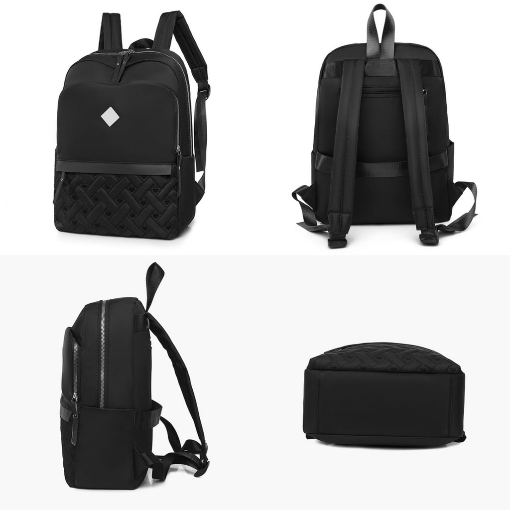 TAS RANSEL WANITA SLOT LAPTOP ANTI AIR IMPORT HITAM STATIN BACKPACK BESAR PUNGGUNG SEKOLAH KULIAH GENDONG KERJA CEWEK KOREA REMAJA TA700B5 KEKINIAN