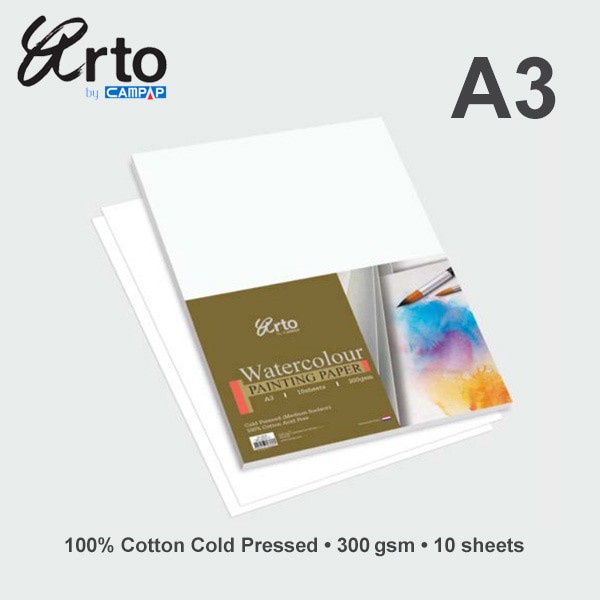 

Arto A3 Water Colour Paper 300gsm - Cotton