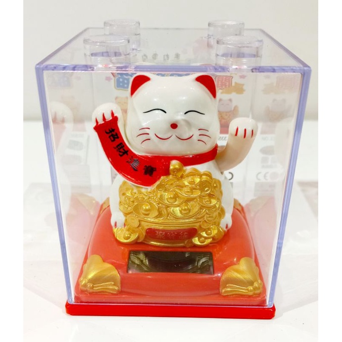 Manekineko Mini Solar / Kucing Hoki Mini Terbaru / Lucky Cat Small