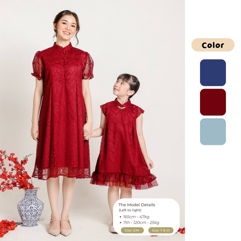 ZIEL KIDS - CNY 2023 - Wei Dress Mom & Girls / Dress Anak Perempuan