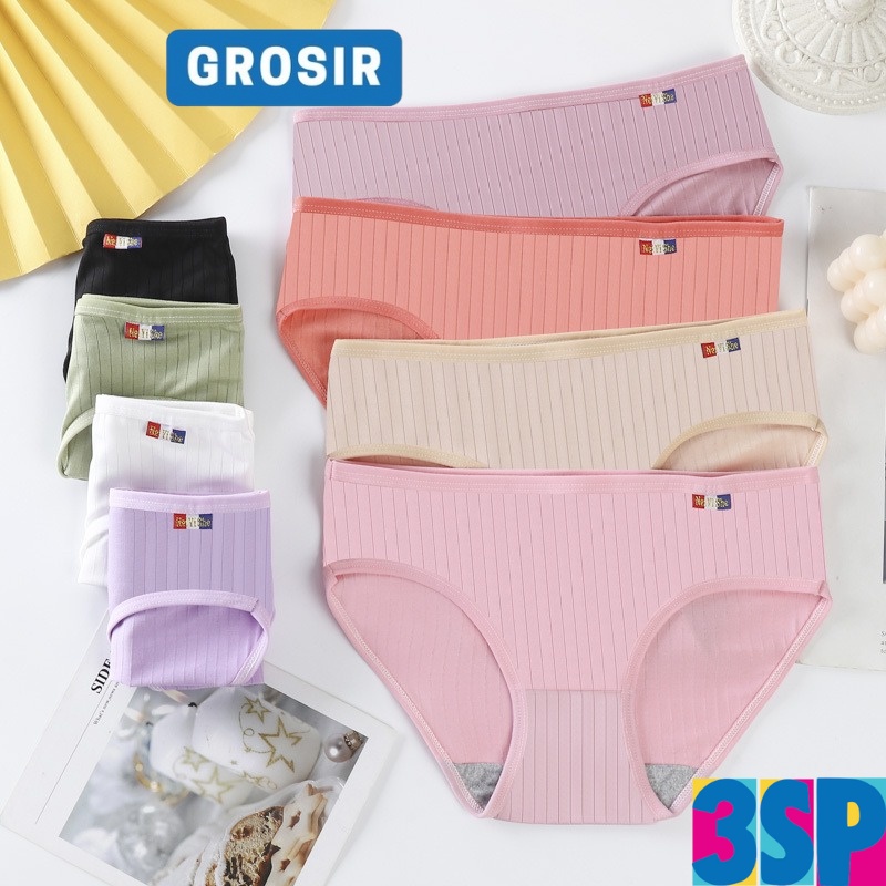 3SP | UWR56 Celana Dalam Wanita Polos Underwear Pakaian Dalam Sempak Wanita Kolor Wanita Remaja Celana Dalam Kolor Wanita