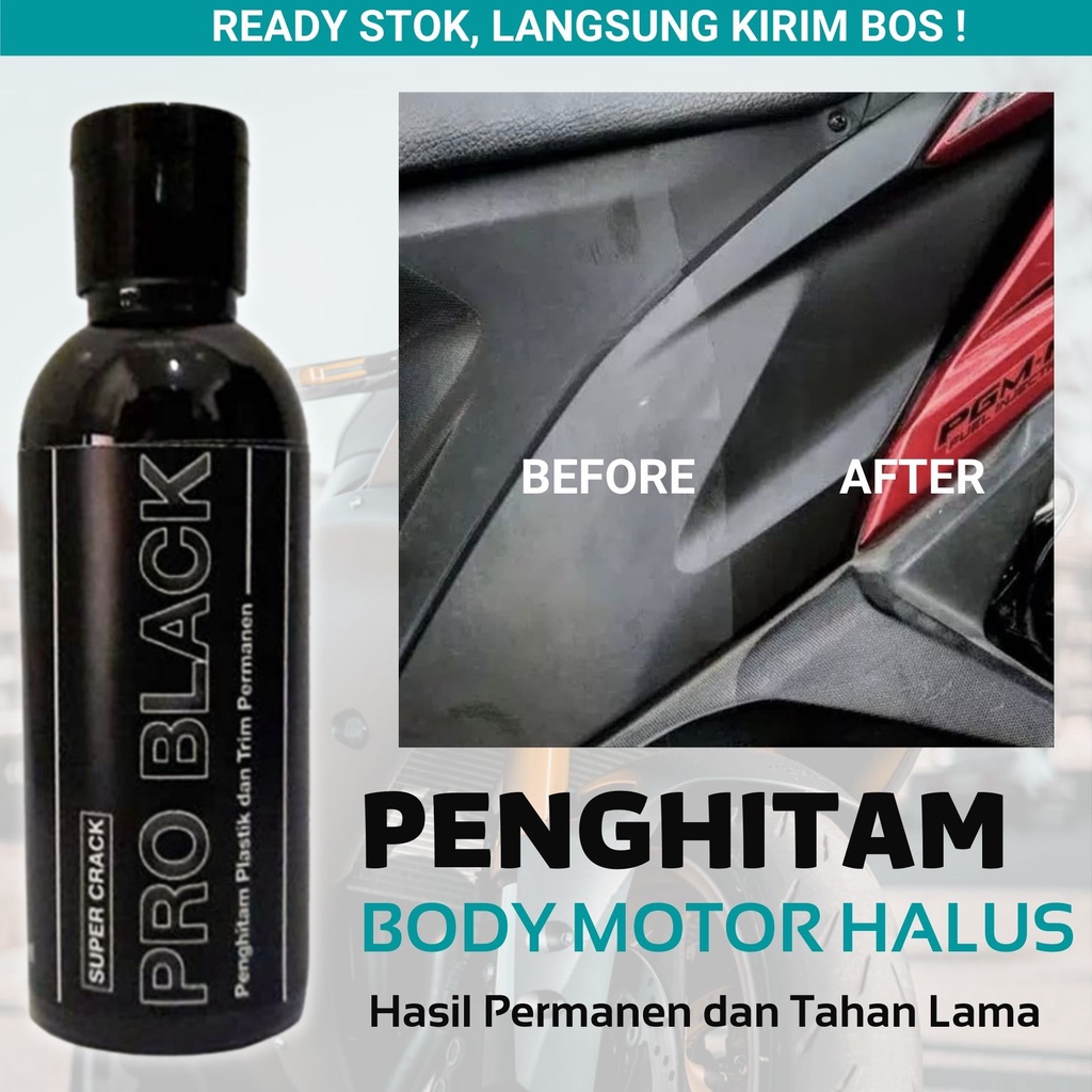 Cairan Penghitam Body Motor Permanen 100mL Glatz Good Black Problack Pro Black Komplit Kilap Premium