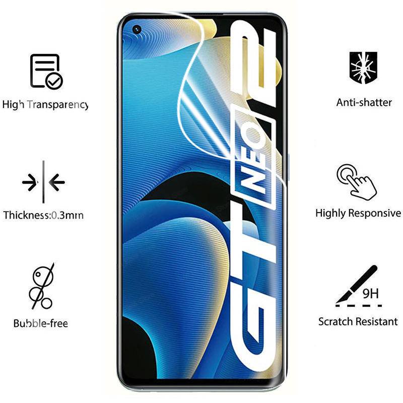 4pcs Film Pelindung Layar Hydrogel HD Untuk OPPO Realme GT GT2 Pro NEO 2 3 Realme 8 7 X7 6 5 3 X2 Pro C3 3i