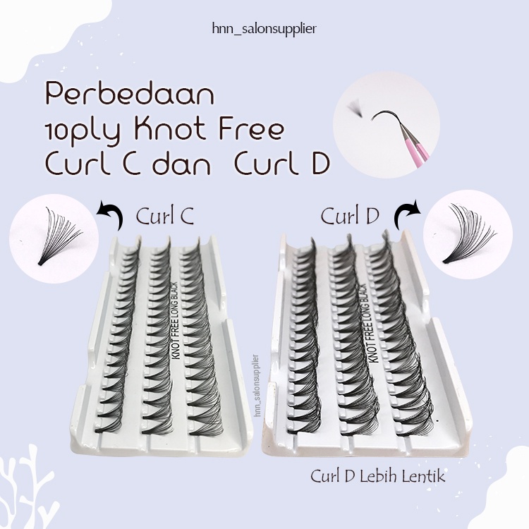 Bulu Mata Tanam Flare 10ply Knot Free Eyelash Extension