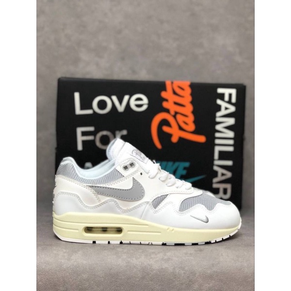 NIKE AIRMAX 1 PATTA WHITE GREY PREMIUM ORIGINAL