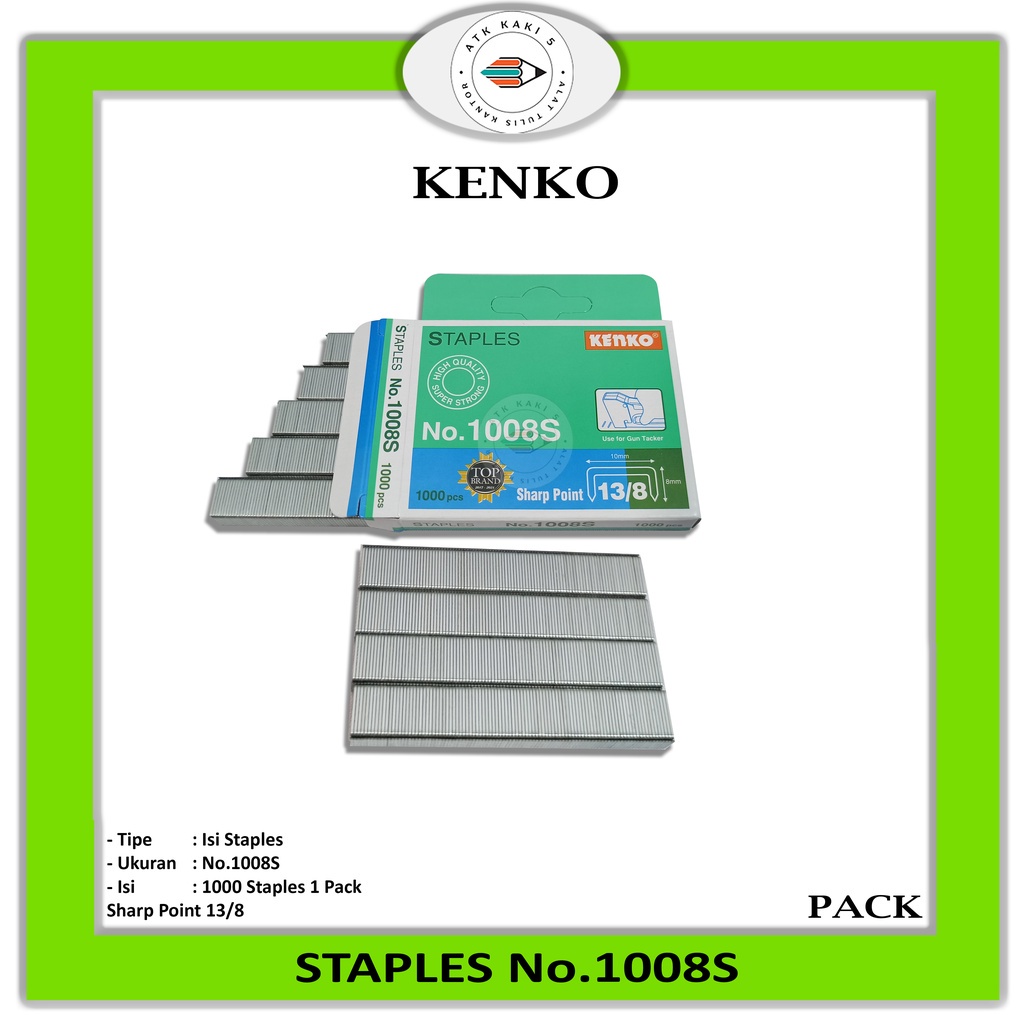 

KENKO - Isi Staples Gun Tacker No.1008S 13/8 - Pack