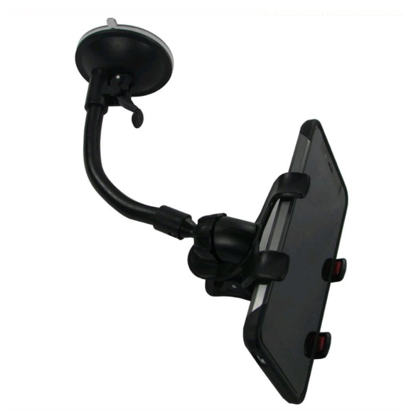 Soft Tube Car Holder Mobil Jepit 4 Cakar Tempel Kaca Dashboard Gps HP Flexible Universal Penyangga