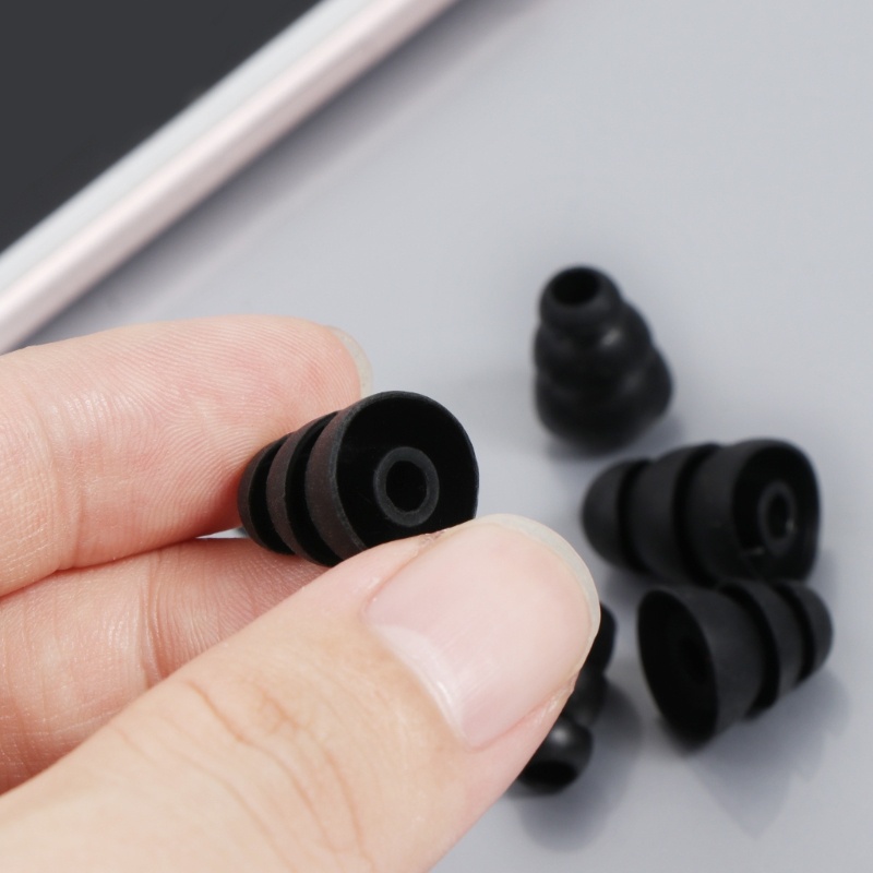 Cre in-Ear Headphone Ear Tips Triple Flange Earpads Sangat Cocok Untuk Earphone Dengan Lubang Dalam Dari 3.8mm-4.5mm