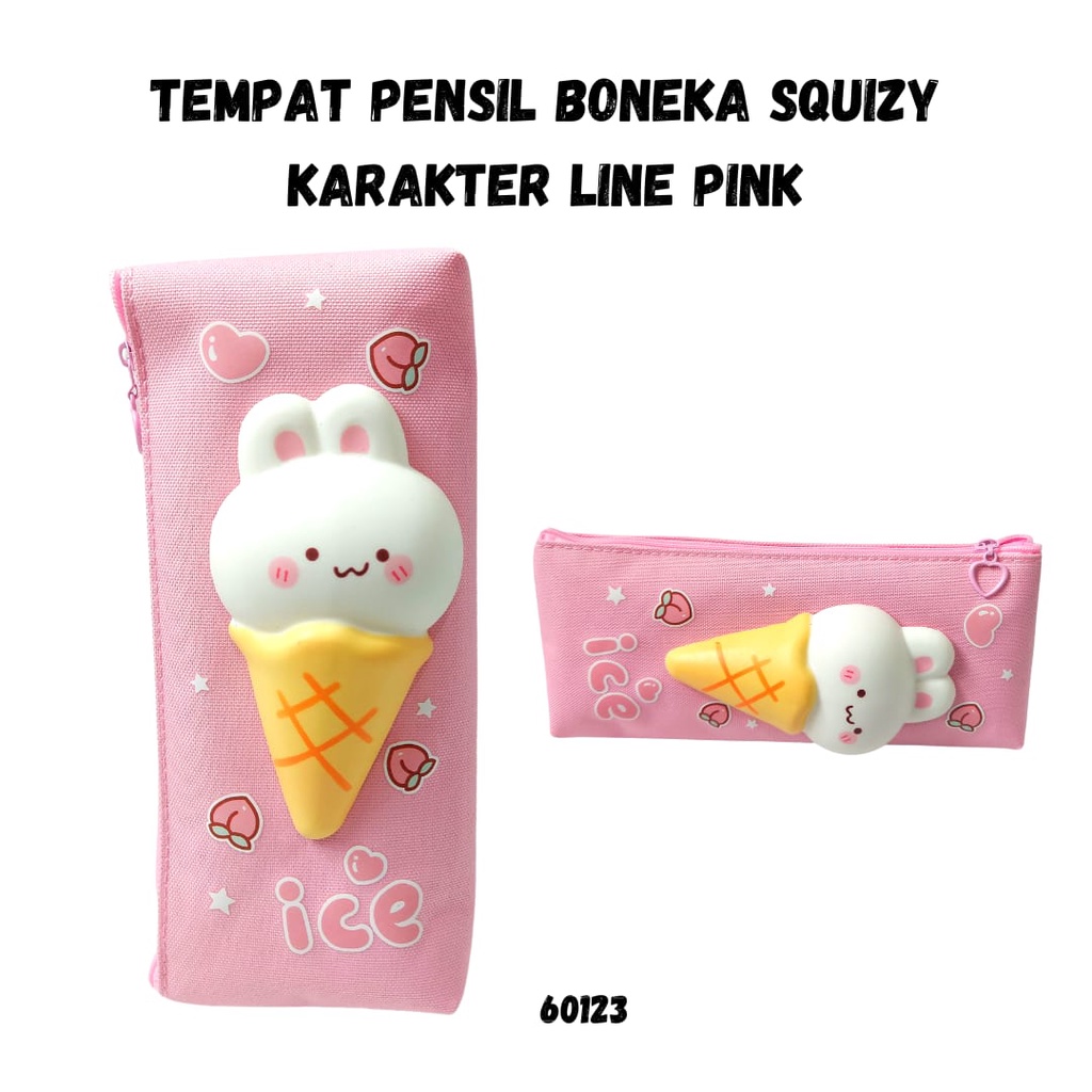 Kotak pensil Squizy Line anak perempuan lucu &amp; lembut