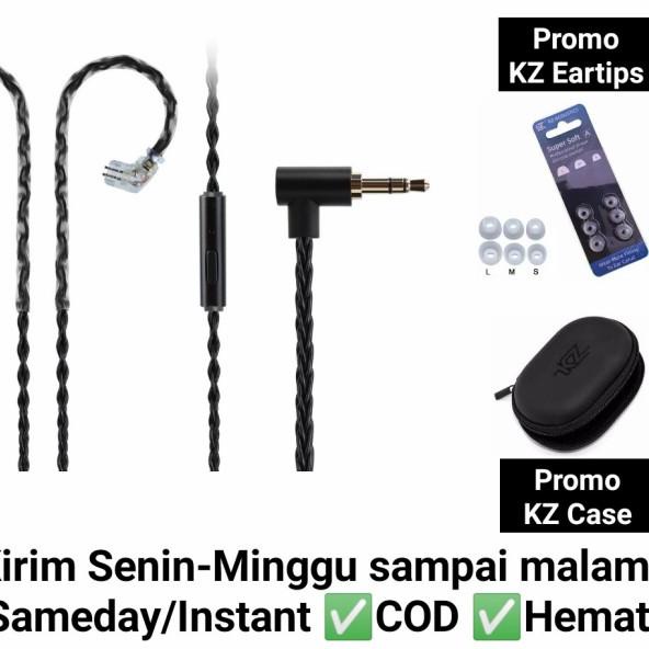 JCALLY JC08S With Mic KABEL UPGRADE for KZ ZSN Pro X KZ DQ6 KZ EDX Pro - Pin B /Dual Pin, No Promo