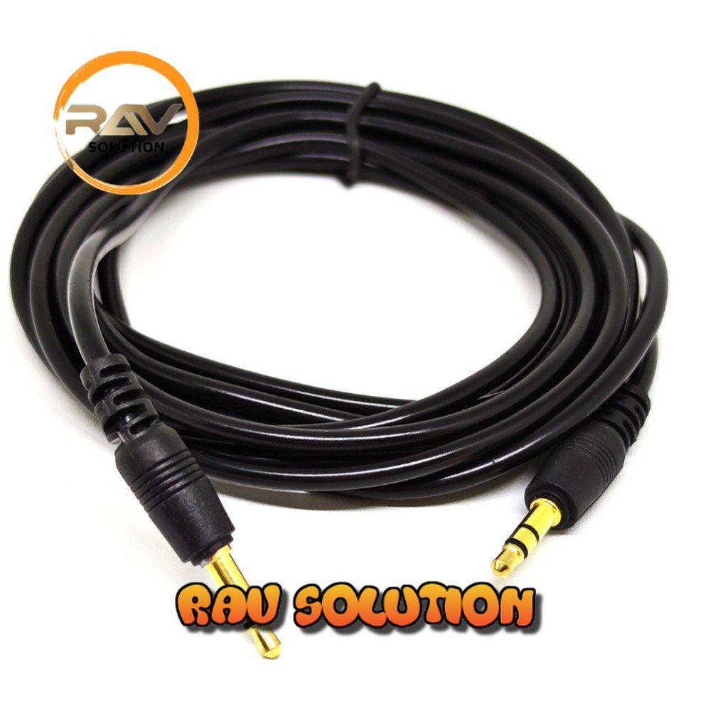 KABEL AUDIO JACK 3.5 PANJANG 3M GOLD PLATED / KABEL AUX 3 METER