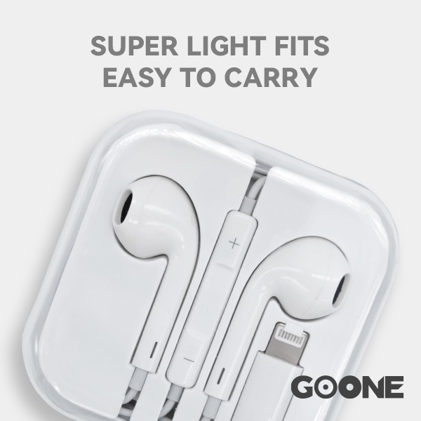 GOONE Headset Earphone 3.5 mm Gaming Musik Original In Ear Mikrofon Noise Cancellation Kabel Stereo Jack Audio Type-c Lightning iOS Android