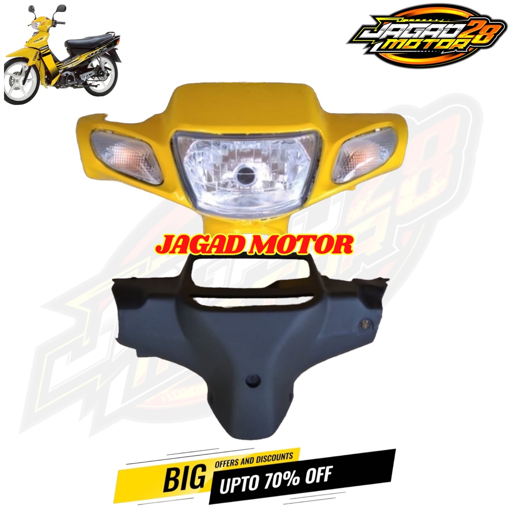 Batok Kepala Depan Belakang Yamaha Fizr Fiz R Kuning Set Lampu Depan Dan Sen / Batok Kepala Depan Belakang Yamaha Fizr Fiz R Kuning Komplit Lampu Dan Sen / Batok Kepala Depan Belakang Plus Lampu Depan Dan Sen Yamaha Fizr Fiz R Kuning