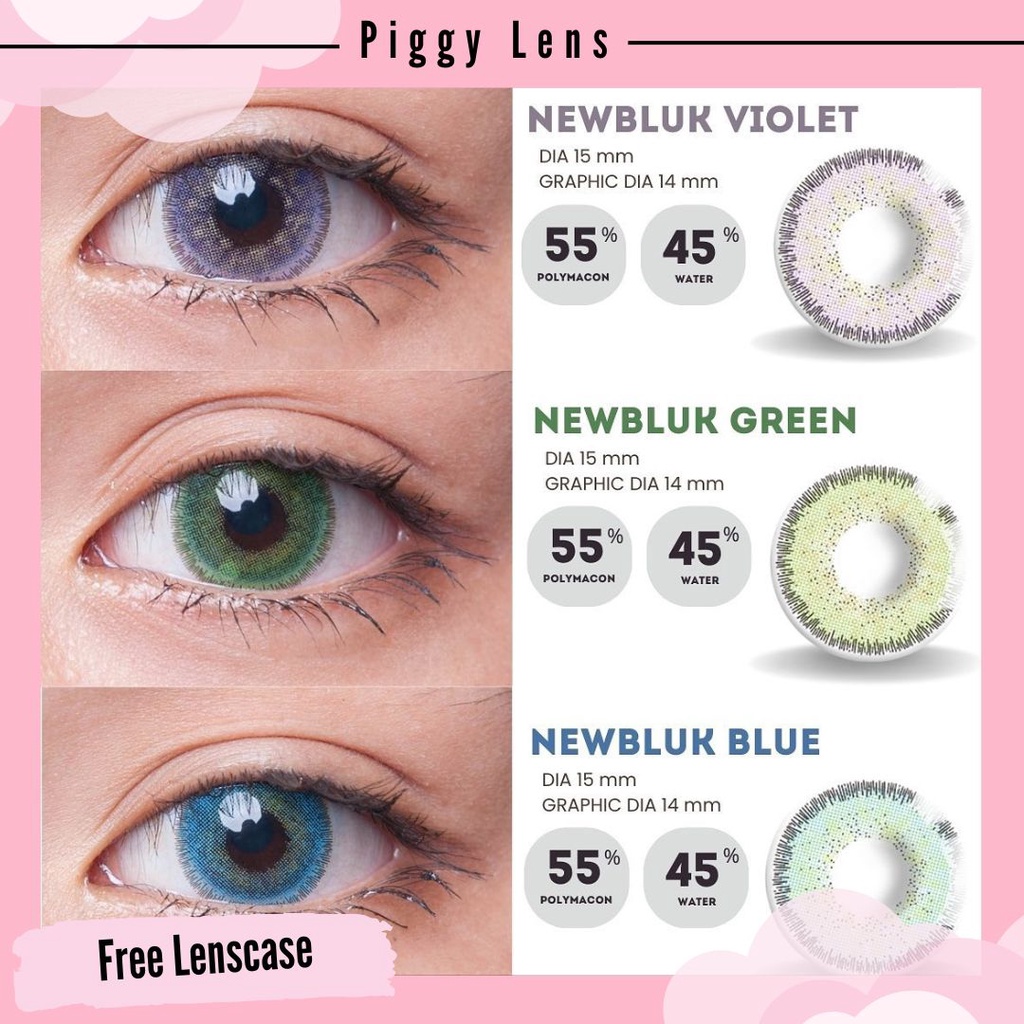 SOFTLENS NEWBLUK DIA 15MM MINUS 3.25 SD 6.00 FREE LENSCASE