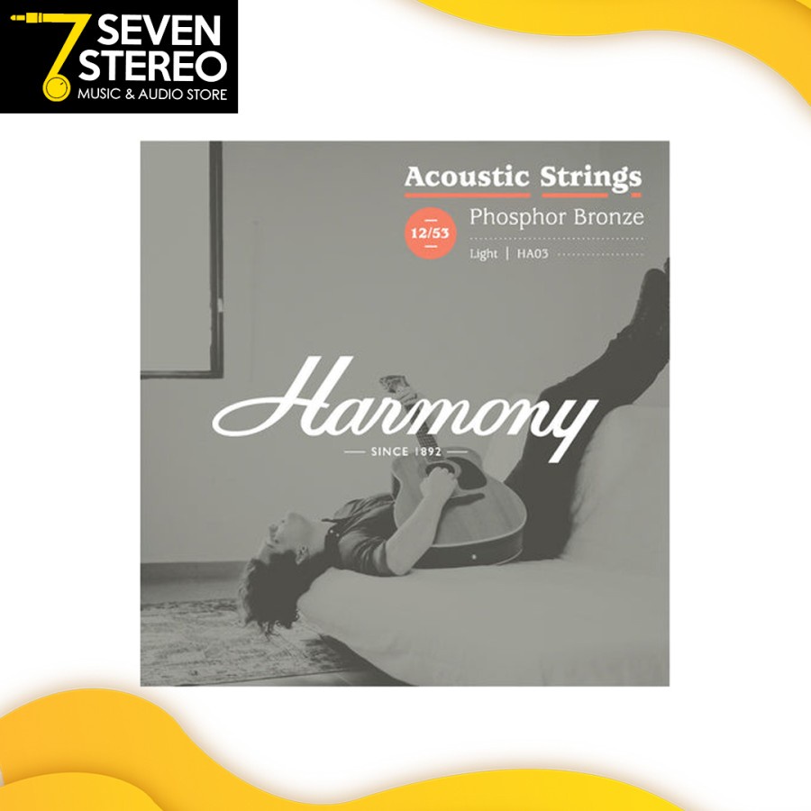 Harmony HA03 Phosphor Bronze Acoustic Guitar Strings Light 12-53