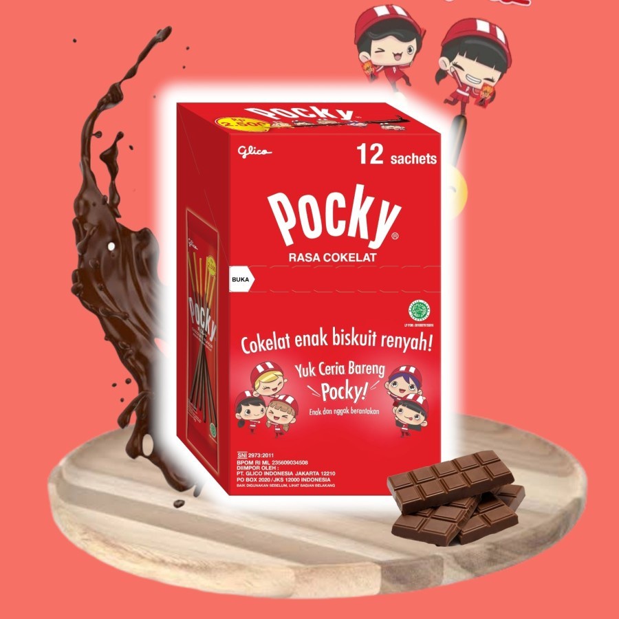 

Glico Pocky Sachet 11 gram 1 pack isi 12 pcs - coklat