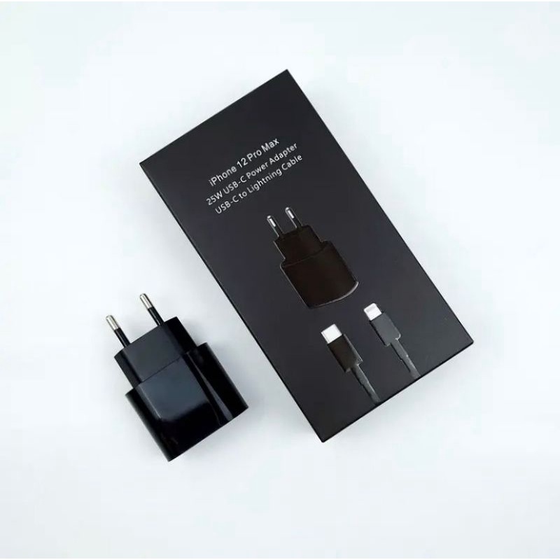 (Black Edition) Charger Usb C 25W fAst Charge PD for Type Lightning 11/11PROMAX/12/12PROMAX/XS MAX